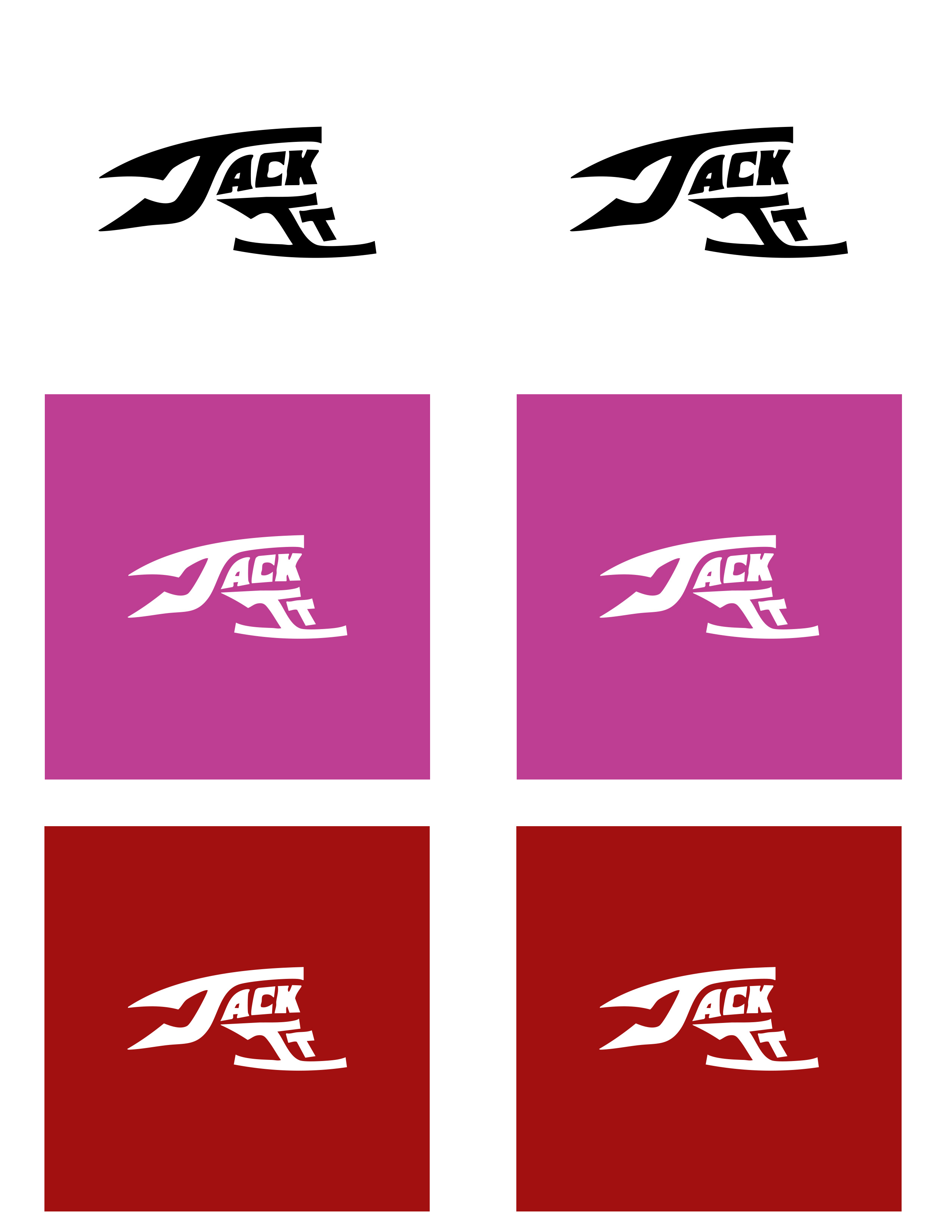 Jack It! logo graphic — multiple color variants designed for the custom Bop It